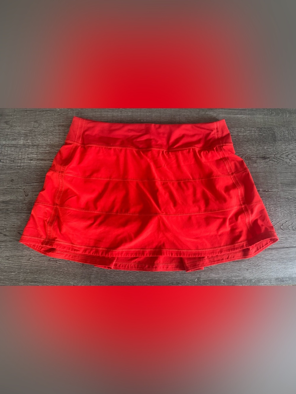 lululemon Pace Rival Mid-Rise Skirt *Extra Long Red Athletic Mini Skirt